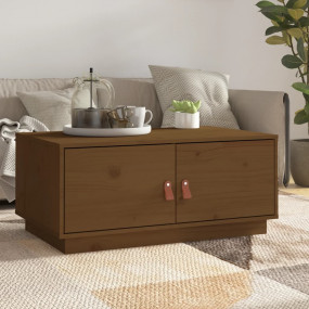 Coffee Table Honey Brown Solid pinewood Medium Coffee T...