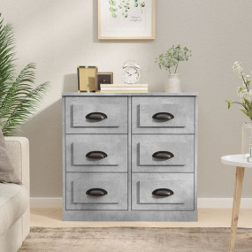 Sideboard Concrete Gray Engineered Wood Small Sideboard