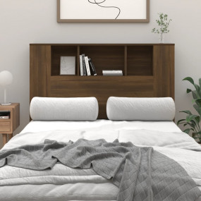 Headboard Cabinet Brown Oak Engineered Wood Medium