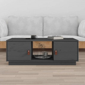 Coffee Table Gray Solid pine wood Medium Coffee Table