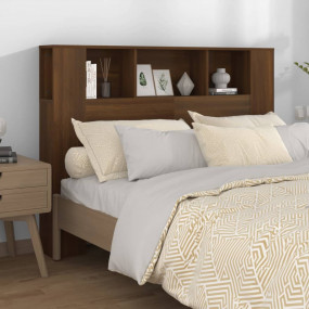 Headboard Cabinet Brown oak Engineered wood 55.1 x 7.3 ...