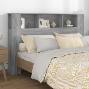 Headboard Cabinet Grey Sonoma Engineered Wood Medium