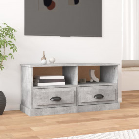 TV Cabinet Concrete Grey Engineered Wood 36.6 x 14.0 x ...