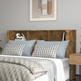 Headboard Cabinet Smoked Oak Engineered wood Standard