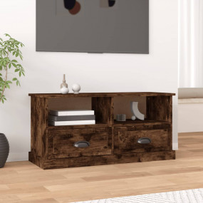 TV Cabinet Smoked Oak Engineered Wood Standard TV Cabin...