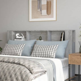 Headboard Cabinet Grey Sonoma Engineered wood 70.9 in