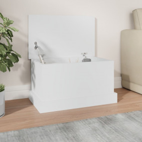 Storage Box White Engineered Wood Medium Storage Box
