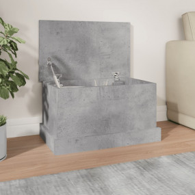 Storage Box Concrete grey Engineered wood Medium Storag...