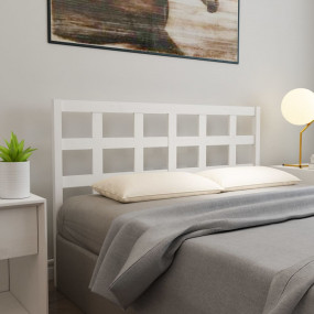 Bed Headboard White Solid pine wood Medium Classic/Trad...