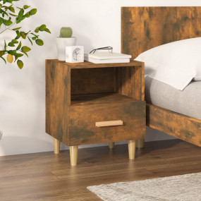 Bedside Cabinet Smoked oak Engineered wood, solid eucal...