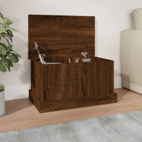 Storage Box Brown Oak Engineered Wood Compact Storage B...