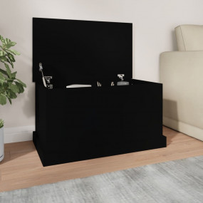 Storage Box Black Engineered wood Medium Storage Box