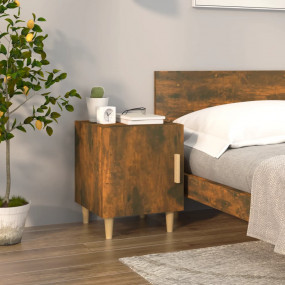 Bedside Cabinet Smoked oak Engineered wood 15.7 x 15.7 ...