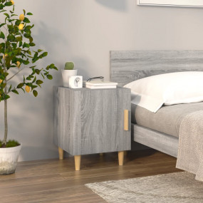 Bedside Cabinet Grey Sonoma Engineered Wood Medium