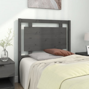 Bed Headboard Grey Solid pinewood Medium Bed Headboard