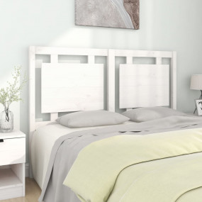Bed Headboard White Solid pine wood 55.1 in x 39.4 in