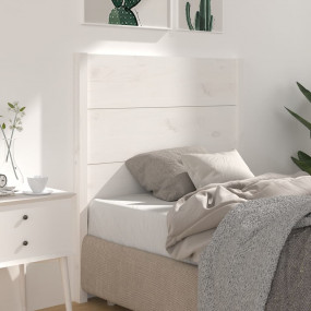 Headboard White Solid Pine Wood Standard Decorative Inl...