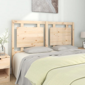 Bed Headboard Natural Pine Solid Pine Wood 57.3 in wide...