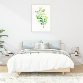 Bedside Cabinet Set of 2 Gray Sonoma Engineered wood 15...