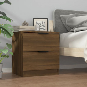 Bedside Cabinet Brown oak Engineered wood Medium Bedsid...