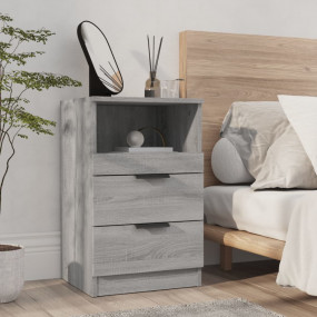 Bedside Cabinet Grey Sonoma Engineered wood Standard