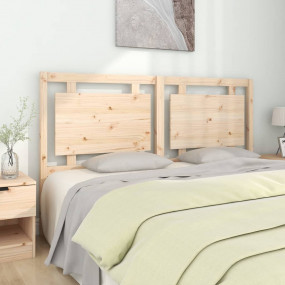 Bed Headboard Natural Wood Solid pine wood 65.2 x 39.4 ...