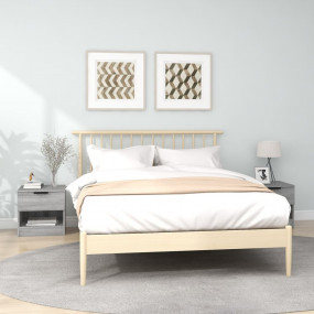 Bedside Cabinet Set of 2 Grey sonoma Engineered wood Me...