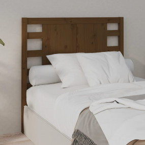 Headboard Honey Brown Solid Pine Wood 31.9x1.6x39.4 in ...