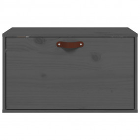 Wall Cabinet Gray Solid pinewood, engineered wood 23.6x...