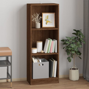 Book Cabinet Brown Oak Engineered Wood 42.9 in x 15.7 i...