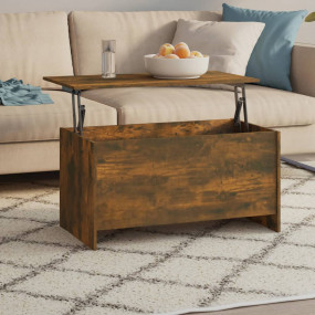 Coffee Table Smoked Oak Engineered Wood Medium