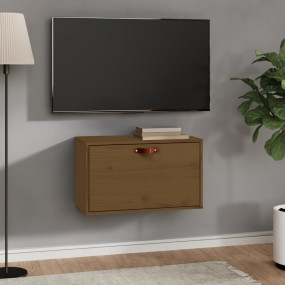 Wall Cabinet Honey brown Solid pine wood Medium Wall Ca...