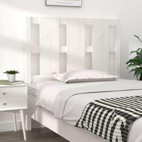 Bed Headboard White Solid pine wood Standard Single Dur...