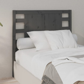 Headboard Gray Solid pine wood Decorative Inlays Headbo...