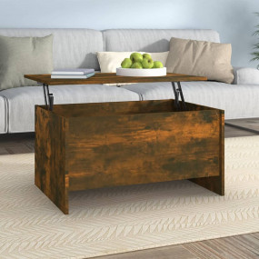 Coffee Table Smoked Oak Engineered Wood 31.5 x 21.9 x 1...