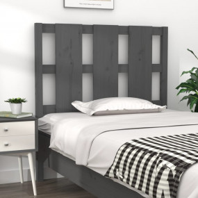 Bed Headboard Grey Solid Pine 41.5 in wide, 39.4 in hig...