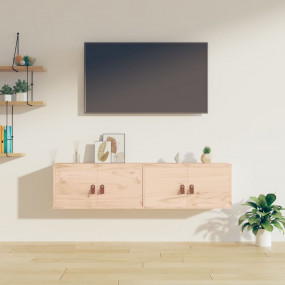 Wall Cabinet Set of 2 Natural wood