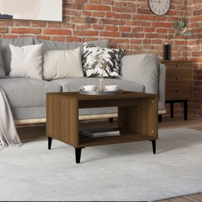 Coffee Table Brown Oak Engineered Wood Coffee Table Rec...
