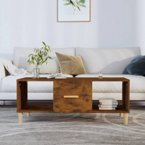 Coffee Table Smoked Oak Engineered Wood Coffee Table Re...