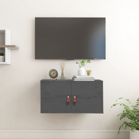 Wall Cabinet Grey Solid pine wood Medium Wall Cabinet