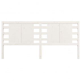 Headboard White Solid pine wood 61.4 x 1.6 x 39.4 in