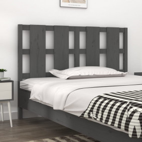 Bed Headboard Grey Solid pine wood Medium Bed Headboard