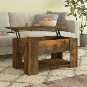 Coffee Table Smoked oak Engineered wood 31.1 x 19.3 x 1...