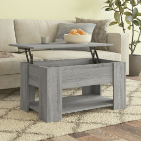 Coffee Table Grey Sonoma Engineered Wood Medium Storage