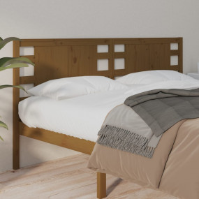 Headboard Honey brown Solid pine wood 73.2x1.6x39.4 in