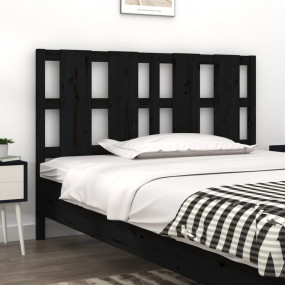 Bed Headboard Black Solid Pine Wood Standard Appealing ...