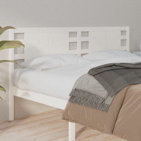 Headboard White Solid pine wood 81.1 in x 39.4 in x 1.6...