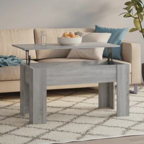 Coffee Table Grey Sonoma Engineered Wood Height-Adjusta...