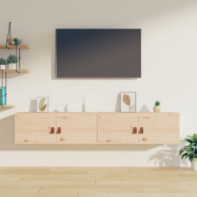 Wall Cabinet Set of 2 Natural wood Solid pinewood, engi...