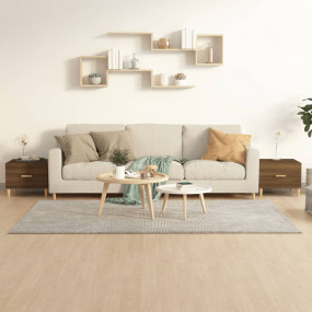 Coffee Table Set of 2 Brown oak